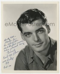 9r530 RORY CALHOUN signed 8x10 still 1944 youthful portrait of the star with long inscription!