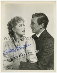 9r536 SCANDAL AT SCOURIE signed TV 8x10.25 still R1960s by BOTH Greer Garson AND Walter Pidgeon!