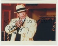 9r760 WARREN BEATTY signed color 8x10 REPRO still 2000s getting dressed in his Dick Tracy suit!