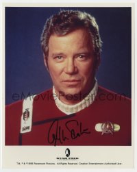 9r762 WILLIAM SHATNER signed color 8x10 REPRO still 1996 Captain Kirk in Star Trek Generations!