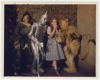 9r763 WIZARD OF OZ signed color 8x10 REPRO still 1980s by Ray Bolger AND Jack Haley, Wizard of Oz!
