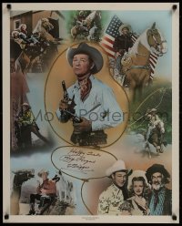 9r075 ROY ROGERS signed #20/1600 24x30 commercial poster 1977 he signed Trigger too, Happy trails!