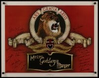 9r076 STARS OF METRO GOLDWYN MAYER signed #160/2000 24x30 commercial poster 1978 by TWENTY THREE MGM stars!