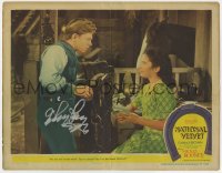 9r022 NATIONAL VELVET signed LC #3 1944 by Mickey Rooney, telling Liz Taylor she can't ride The Pi!