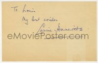 9r139 CEDRIC HARDWICKE signed 4x7 credit card application 1950s it can be framed with a repro!
