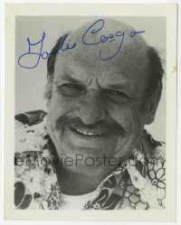 9r646 JACKIE COOGAN signed 4x5 publicity photo 1980s c/u of the child star who became Uncle Fester!