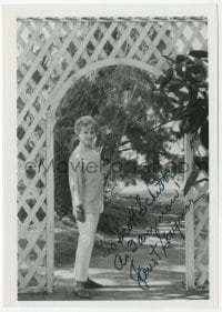 9r647 JANET GAYNOR signed 5x7 publicity photo 1980s the popular 1930s actress much later in life!