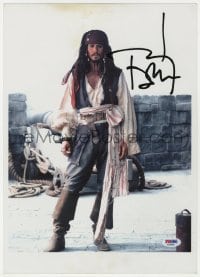 9r026 JOHNNY DEPP signed 10x14 color photo 2000s as Jack Sparrow in Pirates of the Caribbean!