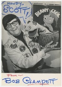 9r661 ROBERT CLAMPETT signed 5x7 publicity photo 1980s the creator of Beany & Cecil + Looney Tunes!