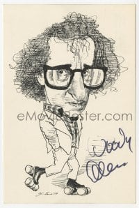 9r142 WOODY ALLEN signed 4x6 art print 1979 David Levine caricature art of the famous director!