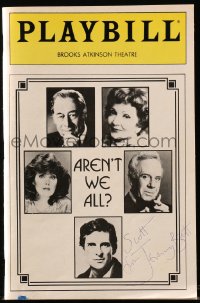 9r157 JEREMY BRETT signed playbill 1985 when he was in Aren't We All? on Broadway!