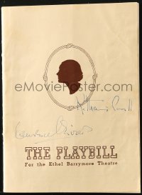 9r164 NO TIME FOR COMEDY signed playbill 1939 by BOTH Laurence Olivier AND Katharine Cornell!
