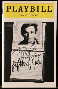 9r166 RICHARD THOMAS signed playbill 1981 when he was in The Fifth of July on Broadway!
