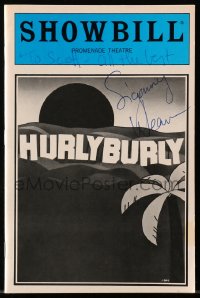 9r169 SIGOURNEY WEAVER signed playbill 1984 when she was in Hurlyburly on Broadway!