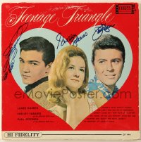 9r040 TEENAGE TRIANGLE signed compilation record 1963 by James Darren, Shelley Fabares AND Petersen!