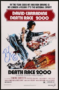 9r082 DAVID CARRADINE signed 11x17 REPRO poster 2004 cool one-sheet art from Death Race 2000!