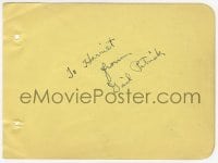 9r206 GAIL PATRICK/REX BELL signed 5x6 album page 1940s it can be framed with a repro!