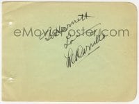 9r237 LEO CARRILLO/LEILA HYAMS signed 5x6 album page 1930s it can be framed with a repro still!