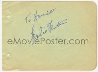 9r238 LESLIE FENTON/IDA LUPINO signed 5x6 album page 1940s it can be framed with a repro!