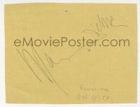 9r244 MARLENE DIETRICH signed 3x4 cut album page 1939 it can be framed & displayed w/repro still!