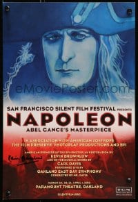 9r045 NAPOLEON signed 11x16 film festival poster R2012 by Kevin Brownlow, who restored the movie!