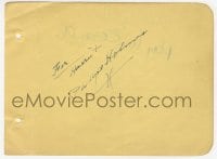 9r254 PHILLIPS HOLMES/RAY MILLAND signed 5x6 album page 1930s it can be framed with a repro!