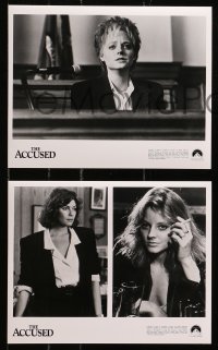 9s841 ACCUSED 3 8x10 stills 1988 Jodie Foster in her Best Actress Academy Award winning role!