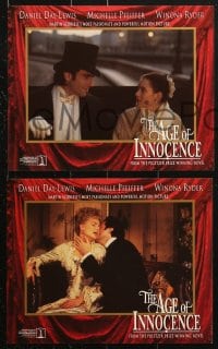 9s014 AGE OF INNOCENCE 8 8x10 mini LCs 1993 Martin Scorsese, Daniel Day-Lewis & Michelle Pfeiffer!