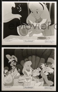 9s486 ALICE IN WONDERLAND 8 8x10 stills R1974 Disney classic cartoon from Lewis Carroll's book!