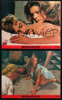 9s027 DEAD ARE ALIVE 8 8x10 mini LCs 1972 Alex Cord, Samantha Eggar, wild zombie horror movie!
