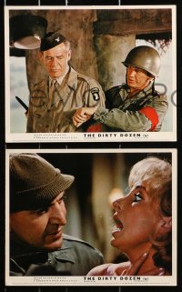 9s029 DIRTY DOZEN 8 color English FOH LCs 1967 Lee Marvin, Borgnine, Charles Bronson, Telly Savalas!