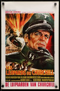 9t525 CHURCHILL'S LEOPARDS Belgian 1970 Casaro art of Klaus Kinski as German Nazi officer!