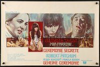 9t592 SECRET CEREMONY Belgian 1968 different art of Elizabeth Taylor, Mia Farrow, Robert Mitchum!