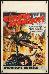 9t602 THEM Belgian 1955 classic sci-fi, cool art of horror horde of giant ant-monsters!