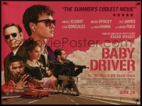 9t115 BABY DRIVER advance DS British quad 2017 Ansel Elgort, Spacey & Bernthal, different montage!
