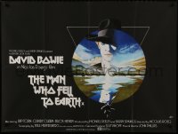 9t129 MAN WHO FELL TO EARTH British quad 1976 Nicolas Roeg, best art of David Bowie by Vic Fair!