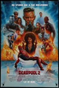 9t012 DEADPOOL 2 style E advance DS Canadian 1sh 2018 Reynolds, completely different montage art!