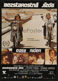 9t091 EASY RIDER Czech 12x17 R1990s Peter Fonda, motorcycle biker classic directed by Dennis Hopper!