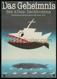 9t497 SECRET OF AN OLD ATTIC East German 23x32 1986 top cast in peril clutching life ring!