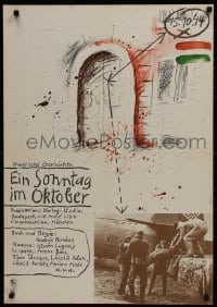9t501 SUNDAY IN OCTOBER East German 23x32 1980 Andras Kovacs, WWII, Ebel art and design!