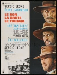 9t212 GOOD, THE BAD & THE UGLY French 24x31 1968 Clint Eastwood, Van Cleef, Wallach, Leone classic!