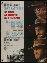 9t211 GOOD, THE BAD & THE UGLY French 23x31 R1970s Clint Eastwood, Lee Van Cleef, Sergio Leone!