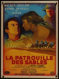9t215 LA PATROUILLE DES SABLES French 24x32 1957 Boggesut art of Michel Auclair & Marcel Dalio!