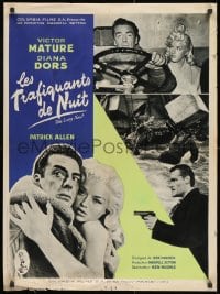 9t216 LONG HAUL French 24x32 1958 different images of sexy Diana Dors, Victor Mature, guy w/gun!