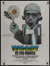 9t225 SLEEPER French 24x32 1974 wacky robot Woody Allen by Bourduge!