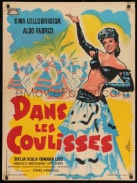 9t227 VITA DA CANI French 23x32 1955 great Carona art of sexiest Gina Lollobrigida and dancers!