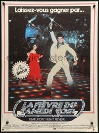 9t248 SATURDAY NIGHT FEVER French 16x21 1978 disco dancers John Travolta & Karen Lynn Gorney!