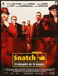 9t249 SNATCH French 16x21 2000 cool image of Brad Pitt, Jason Statham, Vinne Jones & cast!