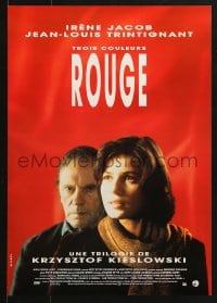9t231 THREE COLORS: RED French 12x17 1994 Kieslowski's Trois couleurs: Rouge, Irene Jacob, Trintignant
