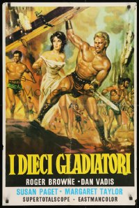 9t834 TEN GLADIATORS Italian 1sh R1960s Gianfranco Parolini's I Dieci Gladiatori, sword and sandal!